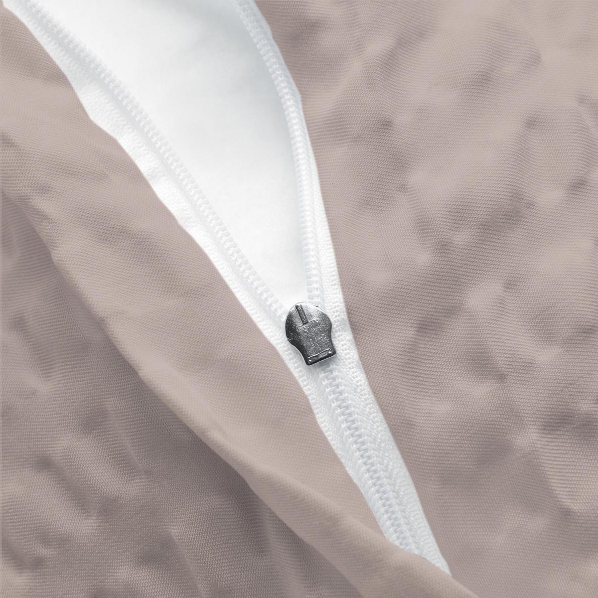 BETTWÄSCHE Meline 135/200 cm + Kissenbezug 80/80 cm Taupe Seersucker 2er Set - Taupe, Textil (80/80cm) - Beautissu 