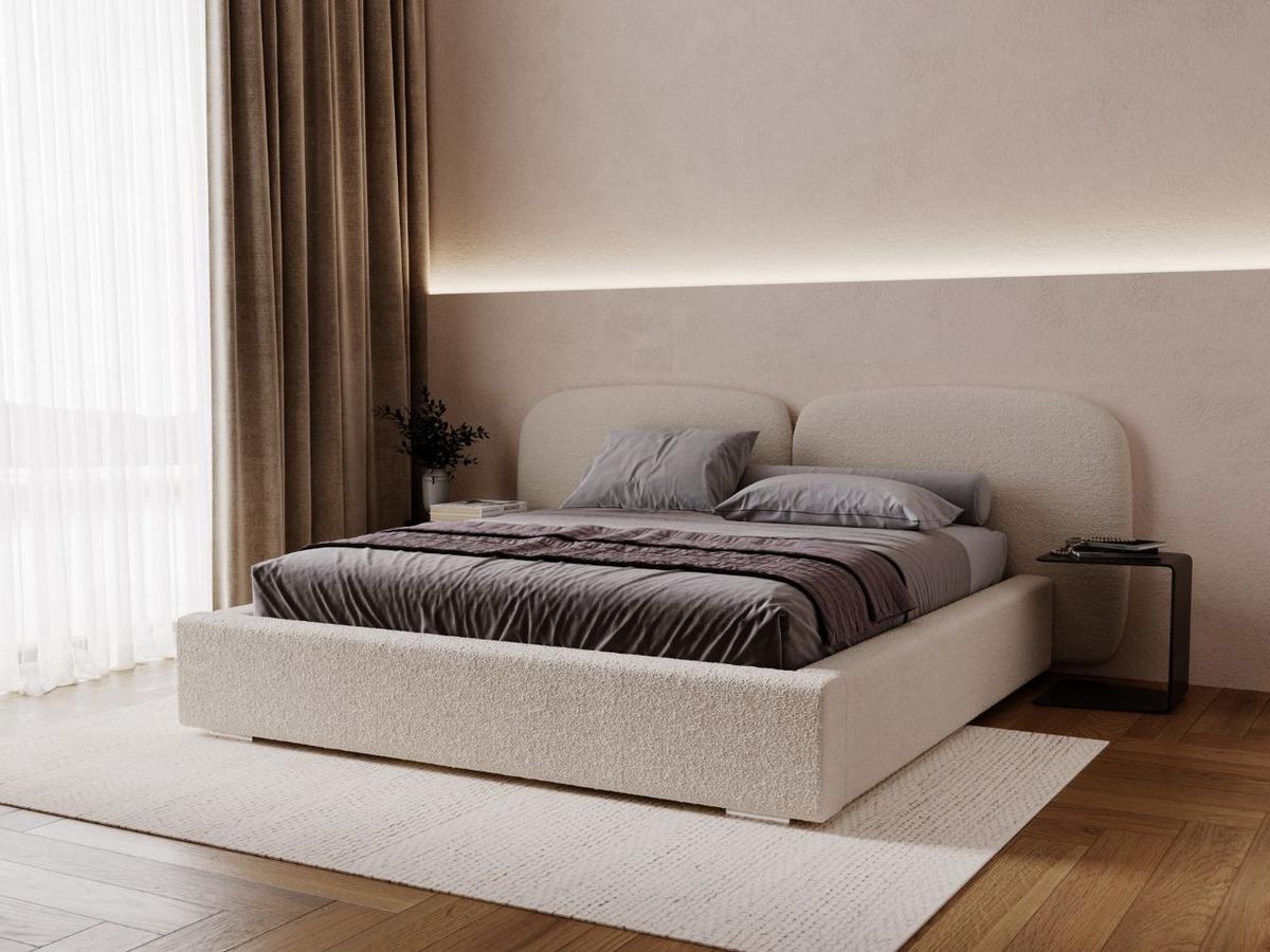 POLSTERBETT Palermo 200x200 Beige - Beige, Textil (200/200cm) - Graingold