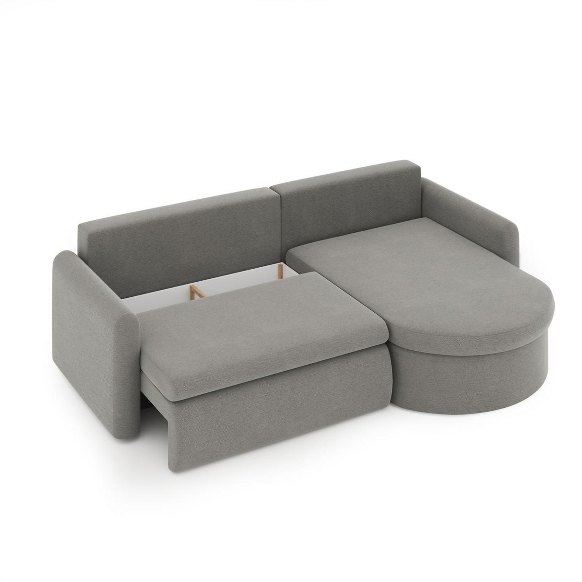 ECKSOFA Feliz In Poso - Hellgrau, Holzwerkstoff/Textil (250/160cm) - Fun Möbel