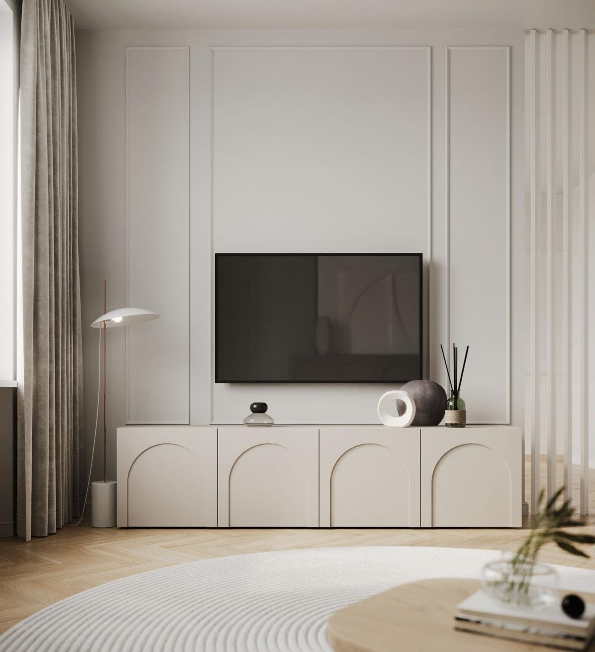 TV-LOWBOARD Arkadia Kaschmirgrau 200 cm - Kaschmir, Holzwerkstoff (200/49/35cm) - Selsey