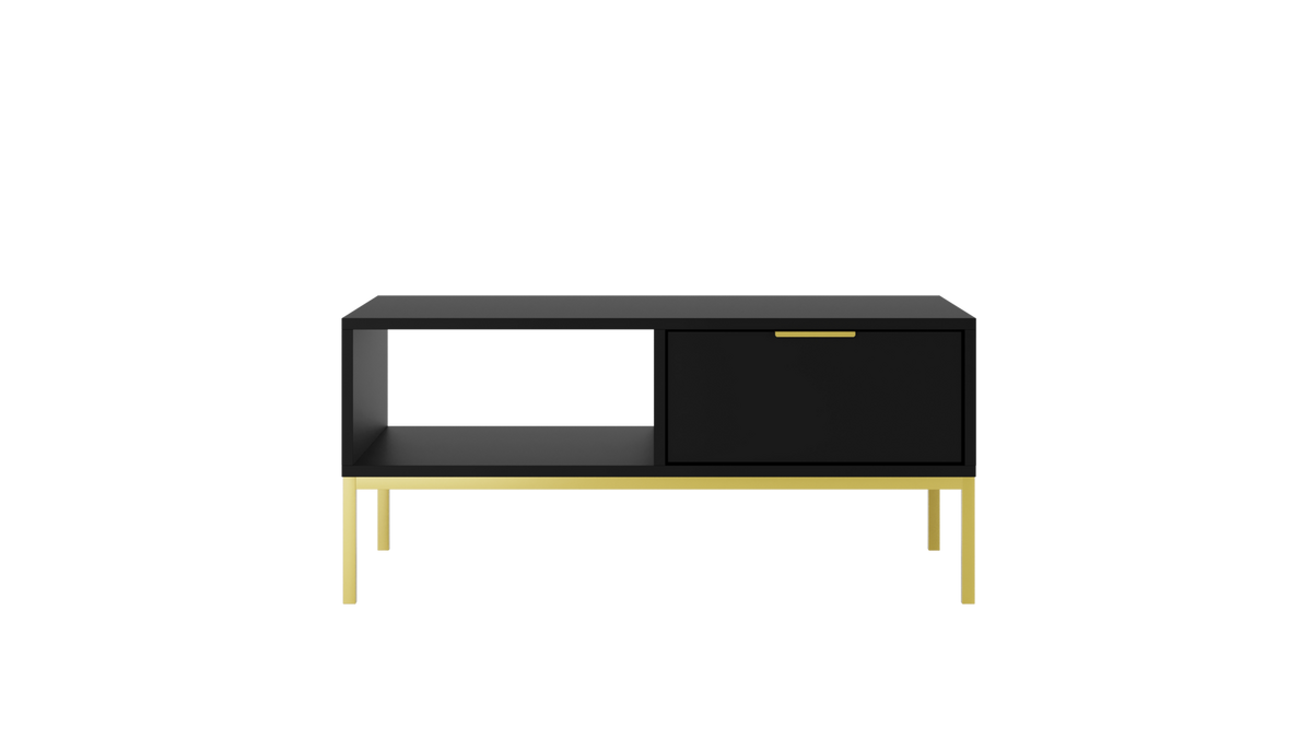 COUCHTISCH Austin 60/45/100 - Goldfarben/Schwarz, Holzwerkstoff (100/60/45cm) - RAUMHIRSCH FURNITURE