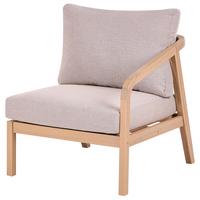 1-SITZER Garten-Eckmodul linksseitig Akazienholz Hellbraun Rivello - Hellbraun/Beige, Holz (68/84/80cm) - Beliani