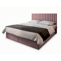 BOXBETT BRESEL 180x200 cm mit Matratze und Topper - Rosa - Rosa, Holz (180/200cm) - MASSENO
