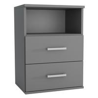 NACHTTISCH NOCTA 48/65,5/35 cm Graphitfarben - Graphitfarben, Holzwerkstoff (48/65.5/35cm) - MASSENO