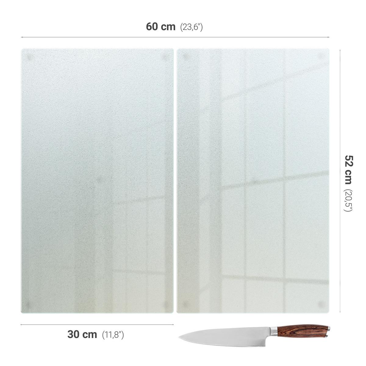 KÜCHENRÜCKWAND Glas transparent 2x30x52 cm - Transparent, Glas (30/52/0.4cm) - TULUP