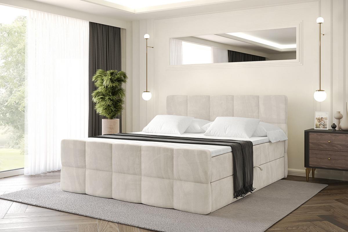 BOXBETT mit Matratze und Lattenrost - LIRO-Z - 120x200 - Beige Casablanca - Beige, Holzwerkstoff (120/200cm) - ALTDECOR