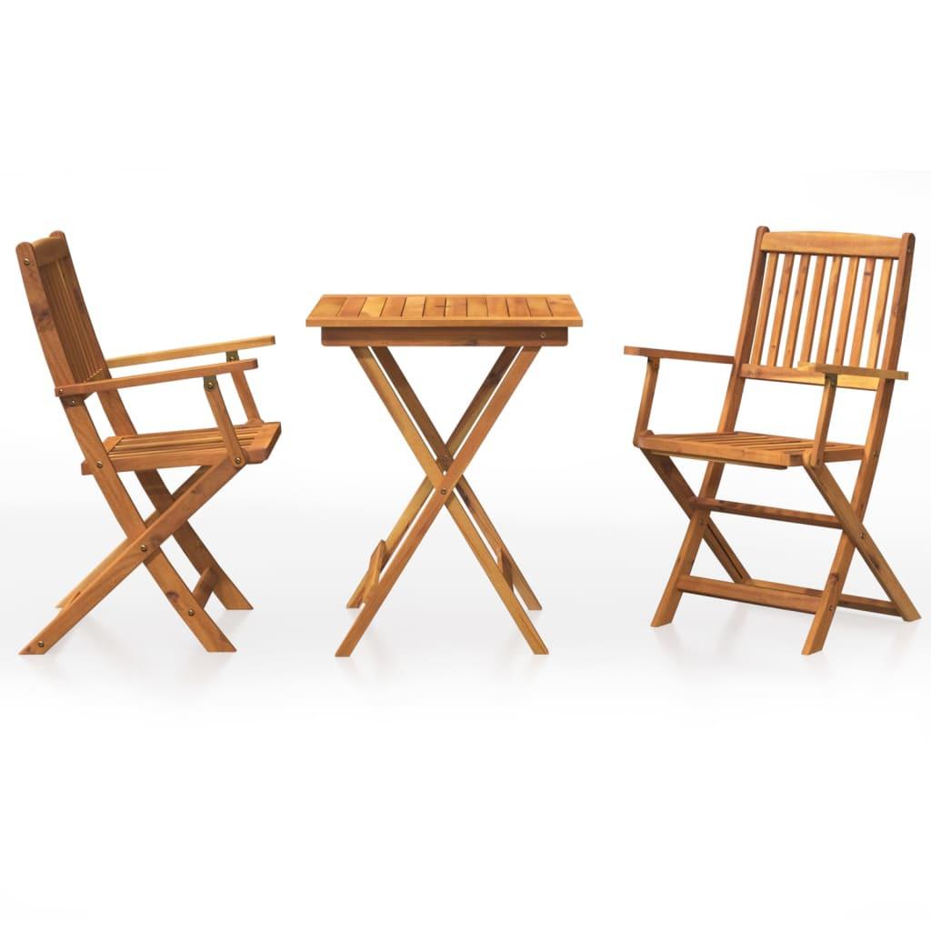 GARTENSET Yackle 3-teilig - Braun, Holzwerkstoff - Nettlife