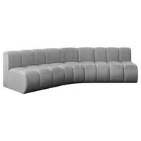 ECKSOFA modulares Sofa Montra-L1 - 290x174x70 cm Grau - Hellgrau, Holzwerkstoff/Textil (290/174cm) - ALTDECOR