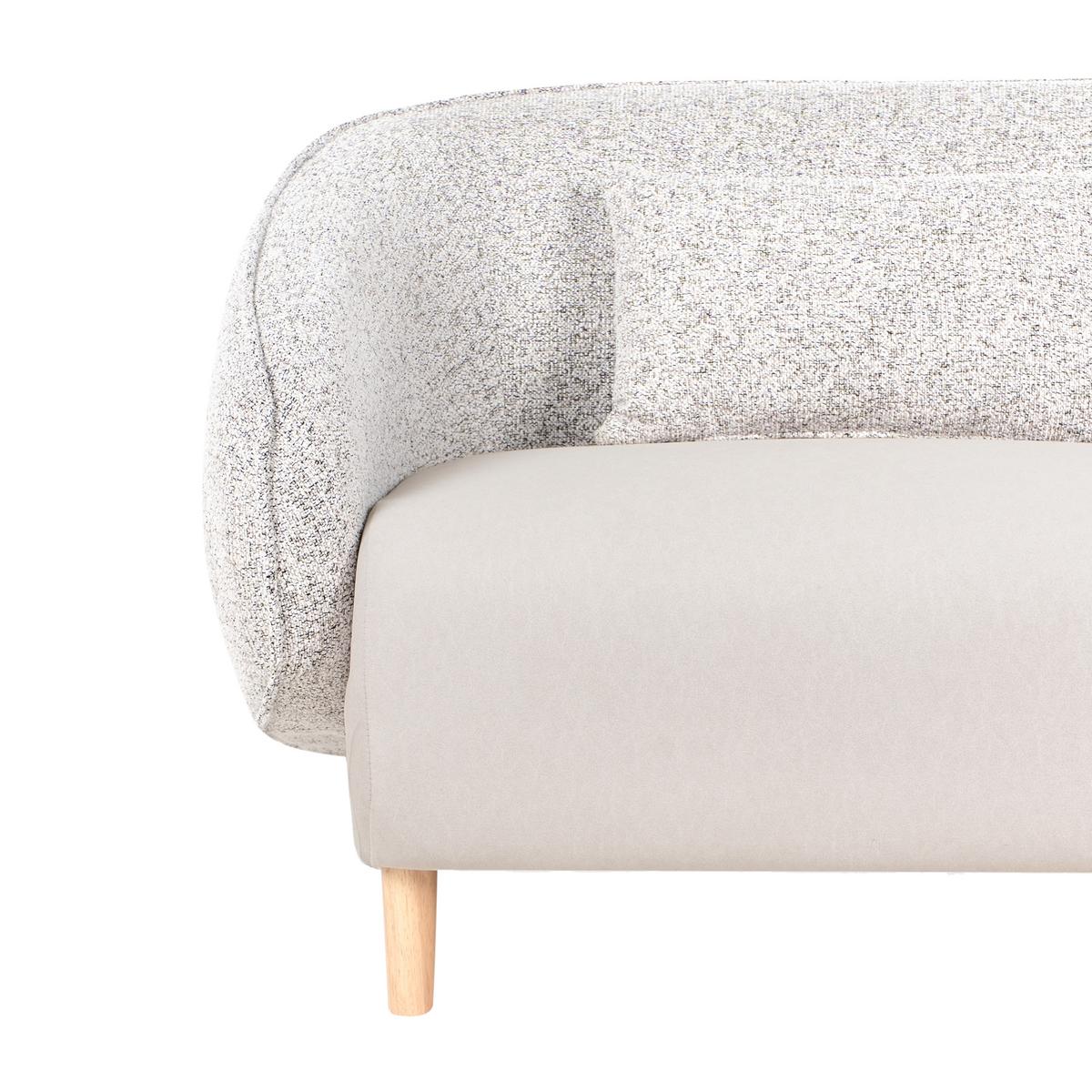 SOFA Stoff Hellbeige Umea - Beige/Braun, Textil (190/78/85cm) - Beliani