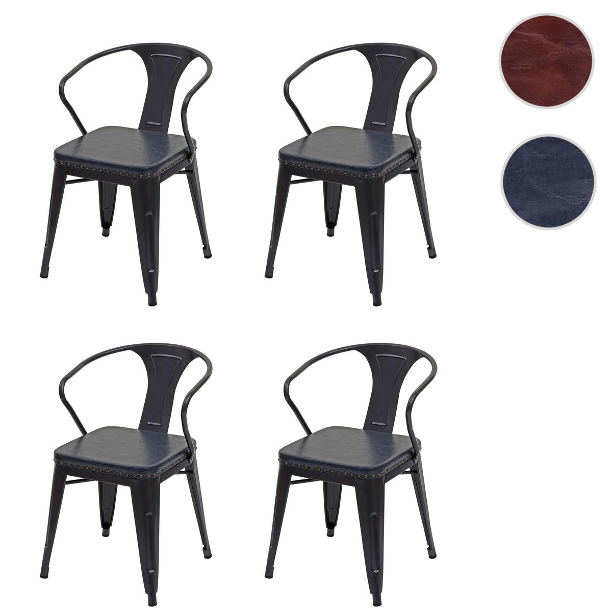 ESSZIMMERSTUHL H10D Grau 4er-Set - Grau, Metall (46/115/54cm) - MCW