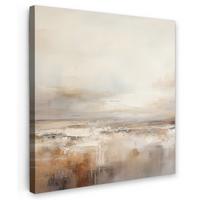 LEINWANDBILD Kunst - Industriell - Grau - Braun - Abstrakt Deko Groß 90x90 cm - Sandfarben, Textil (90/90cm) - MuchoWow