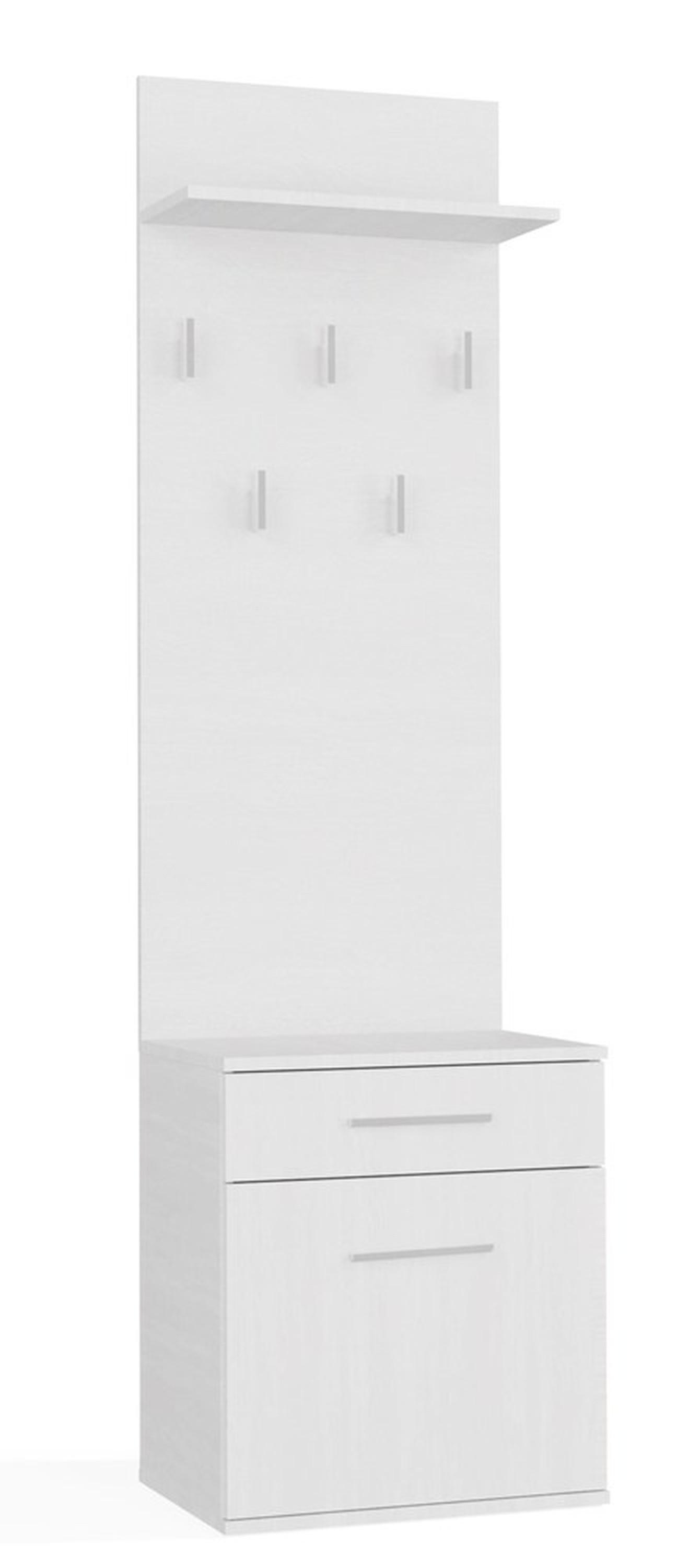 SCHUHSCHRANK Weiß 50/180/35 - Weiß, Holzwerkstoff (50/180/35cm) - RAUMHIRSCH FURNITURE