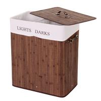 WÄSCHEKORB Braun, Cremeweiß - Creme/Braun, Holz (55/63/34cm) - MCW