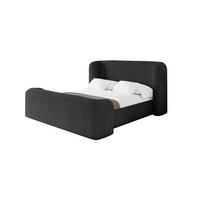 POLSTERBETT mit Bettkasten, Fußteil und Lattenrost, Bett mit Matratze H3/H4 - ESTI-Z 140x200 Schwarz - Schwarz, Holzwerkstoff/Textil (140/200cm) - ALTDECOR