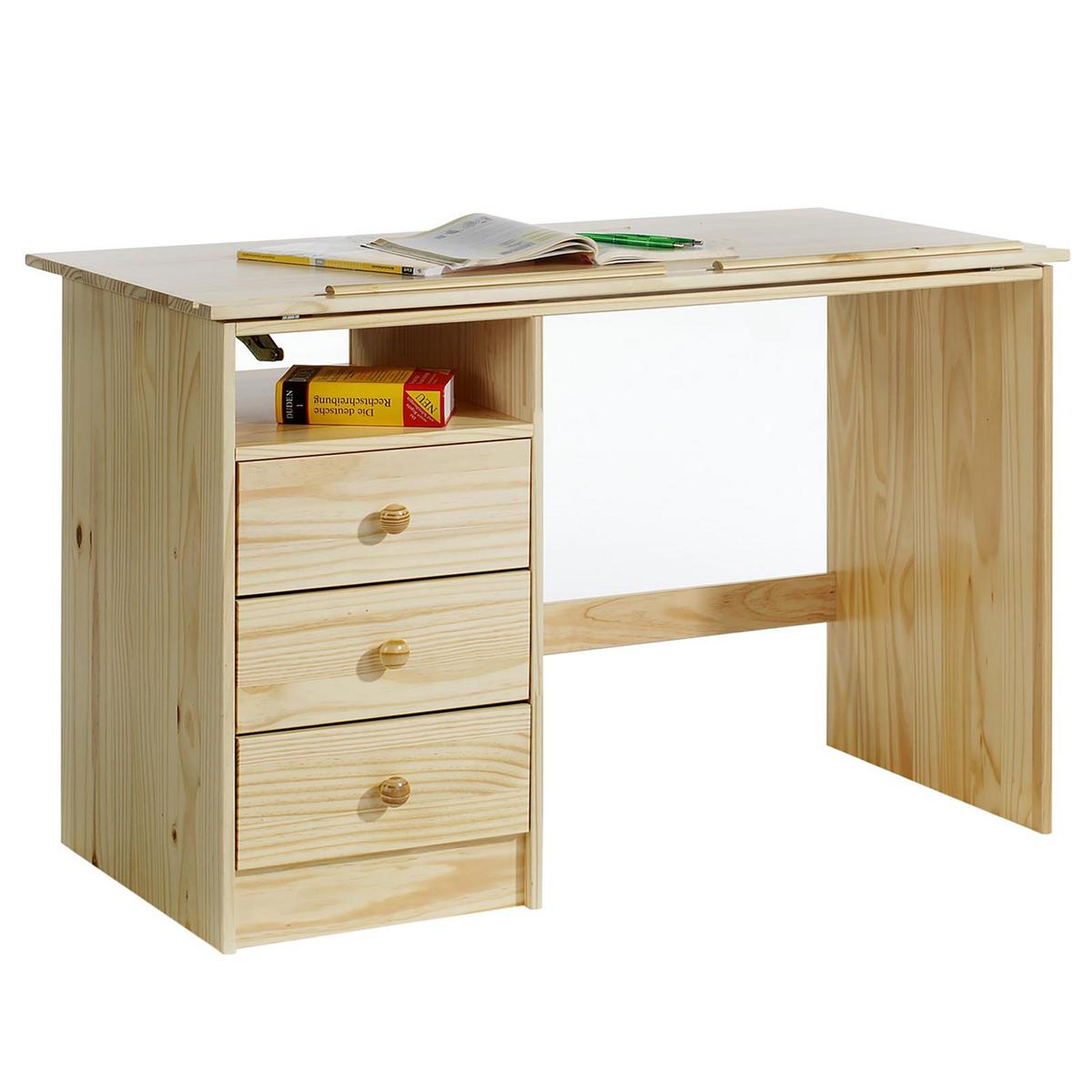 KINDERSCHREIBTISCH KEVIN natur - Naturfarben, Holz (115/73/60cm) - IDIMEX