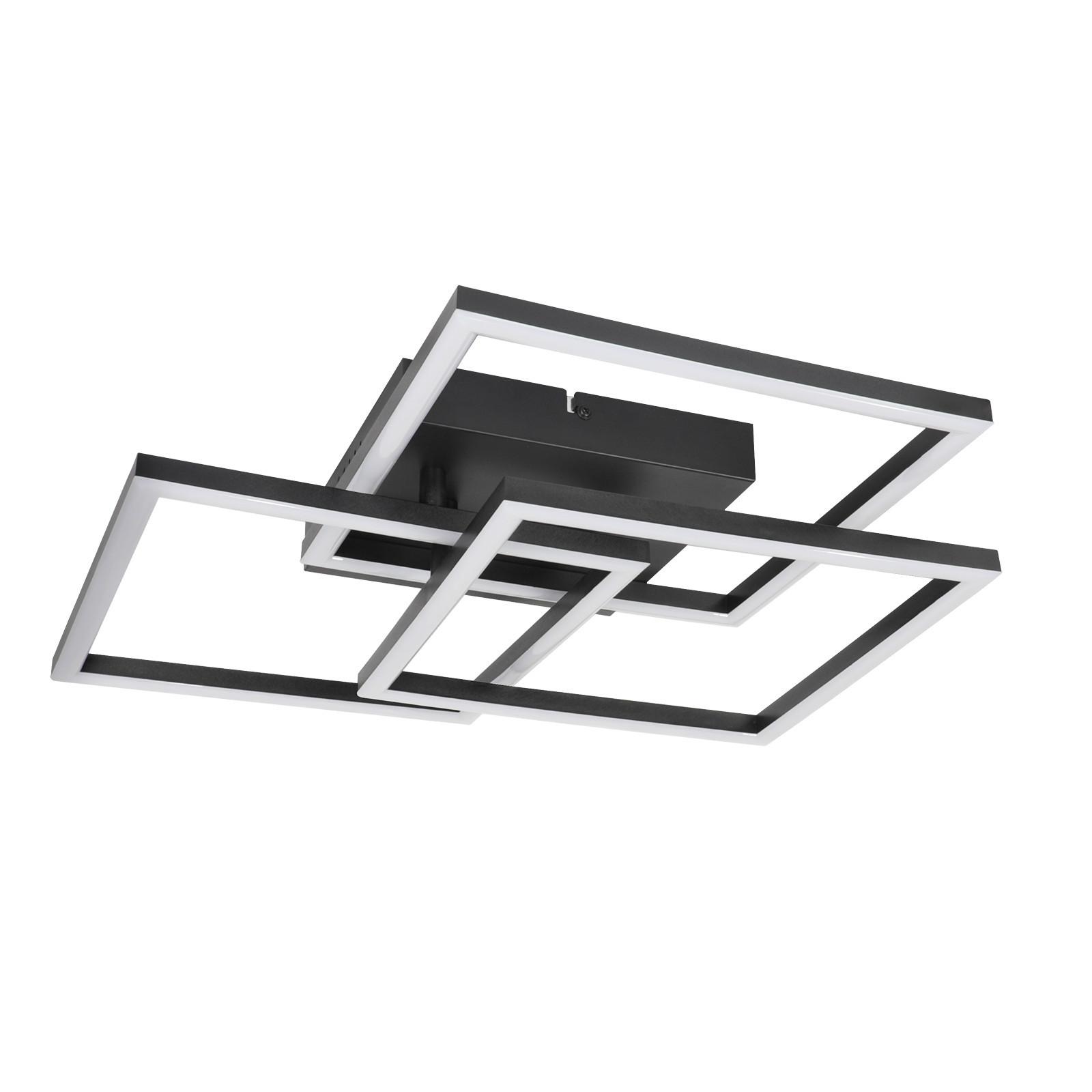LED DECKENLEUCHTE Lysven 40/40/8.7 cm - Schwarz, Kunststoff (40/40/8.7cm) - ZMH