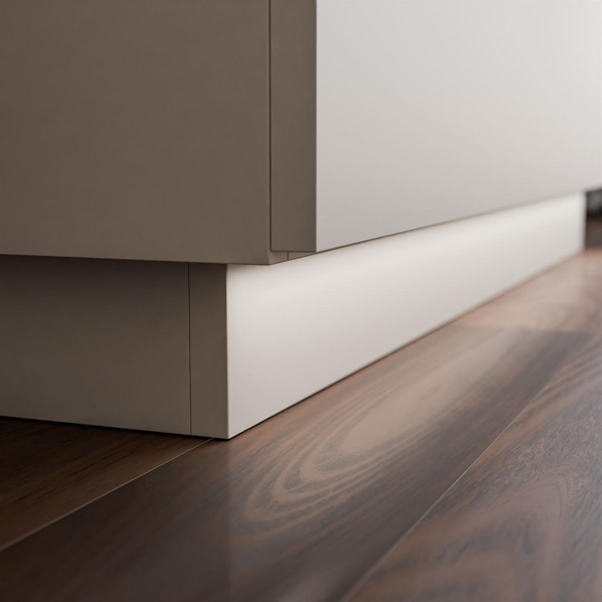 KOMMODE LINA KASCHMIR 95 mit LED-Beleuchtung auf Sockel Silber Chrom - Kaschmir, Holzwerkstoff (95/84/40cm) - Lookway