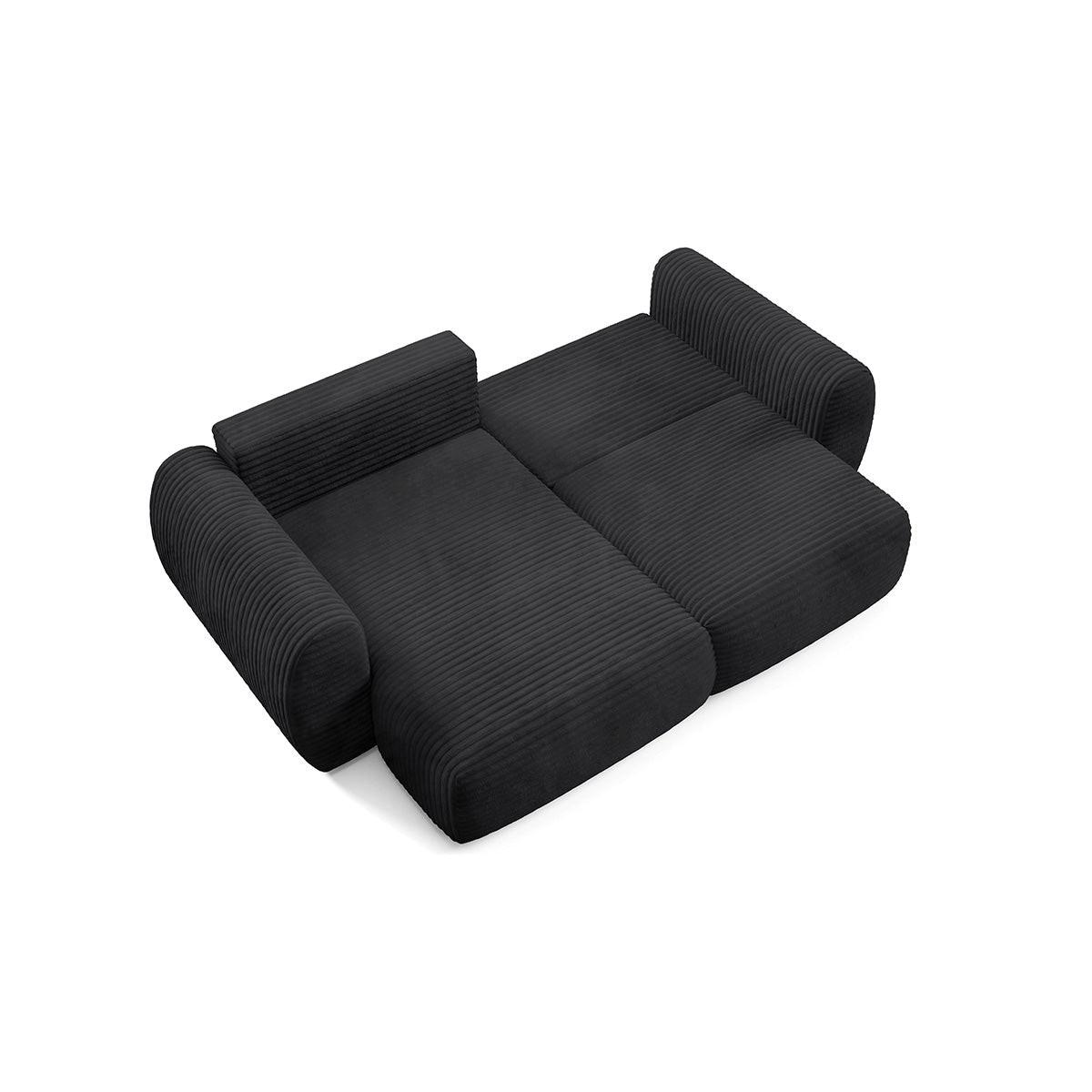 ECKSOFA Camilla 3 Sitzplätze Schwarz - Schwarz, Holz (270/165cm) - Petits-meubles