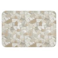 BADEMATTE Mosaik - Steine - Beige 90x60 cm - Beige/Creme, Textil (90/60cm) - OnlyWow