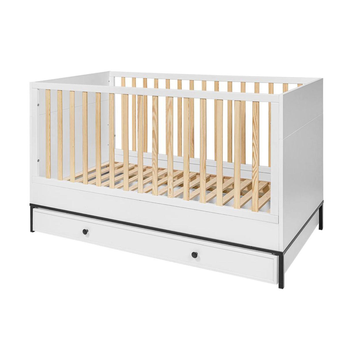 GITTERBETT 70/140 Lumi Weiß und Schwarz - Weiß, Holzwerkstoff (70/140cm) - Petits-meubles
