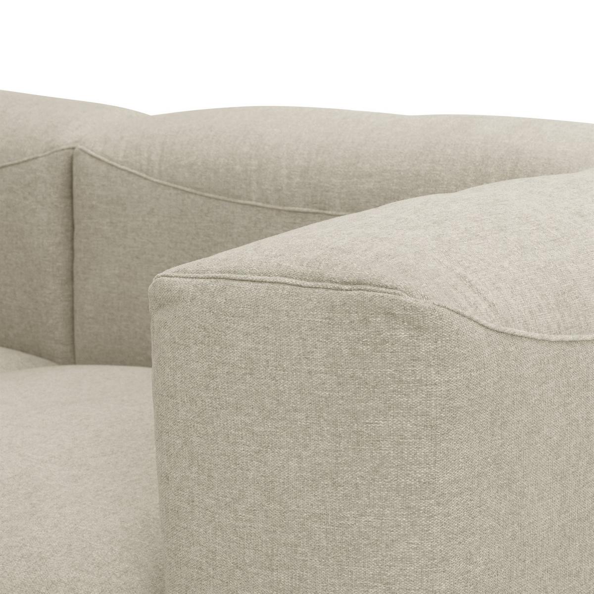 ECKSOFA 3-Sitzer mit Ottomane Kattrina Flachgewebe creme - Creme, Kunststoff (160/275cm) - 58aufmkessel