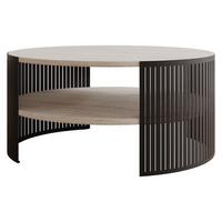 COUCHTISCH Fikoli - Taupe/Schwarz, Holzwerkstoff/Metall (75/75/40cm) - MIRJAN24