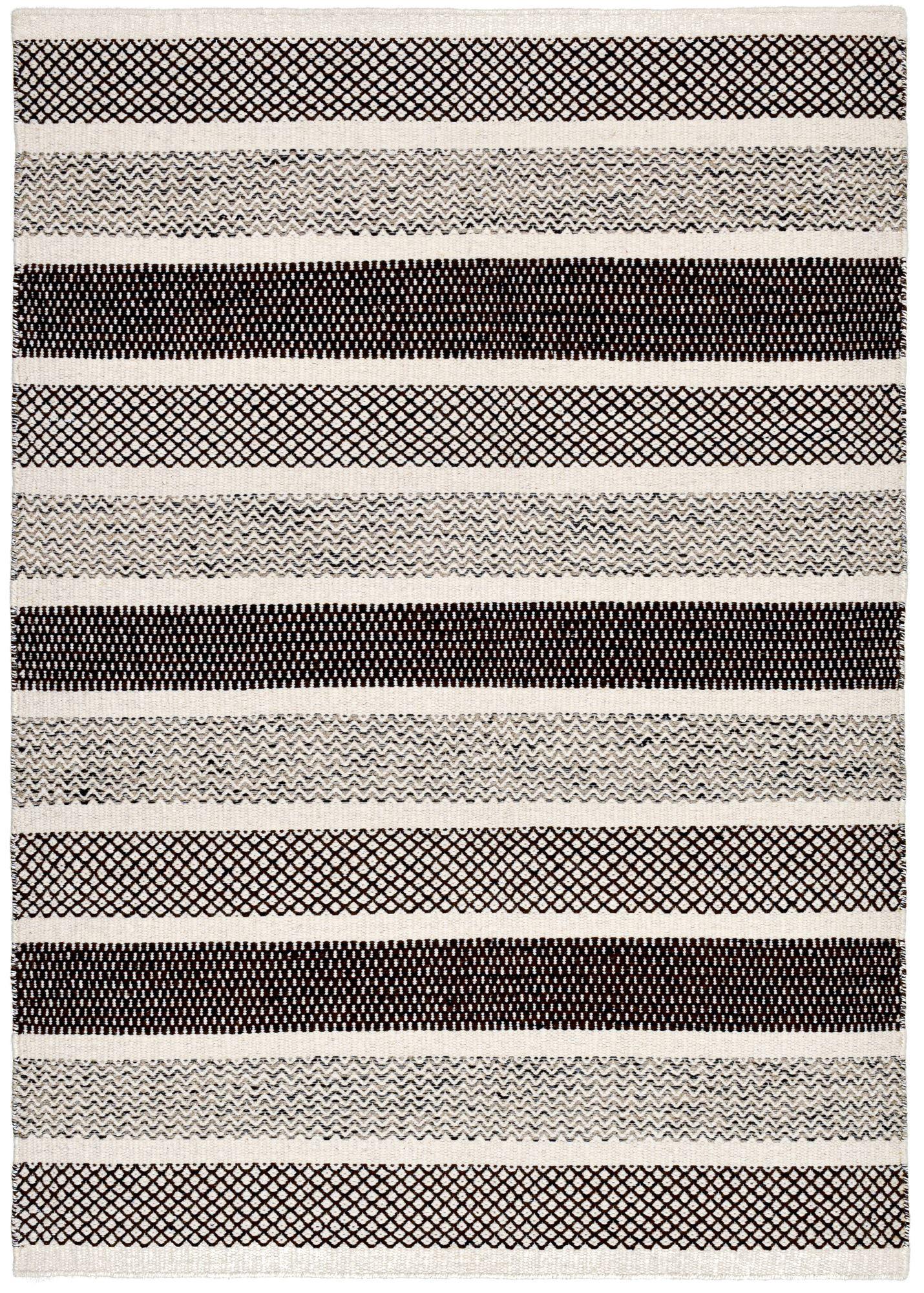 HANDWEBTEPPICH 2-Seitiger Skandi, modern 130x190 cm - Grau, Textil (130/190cm) - Rug and Roll