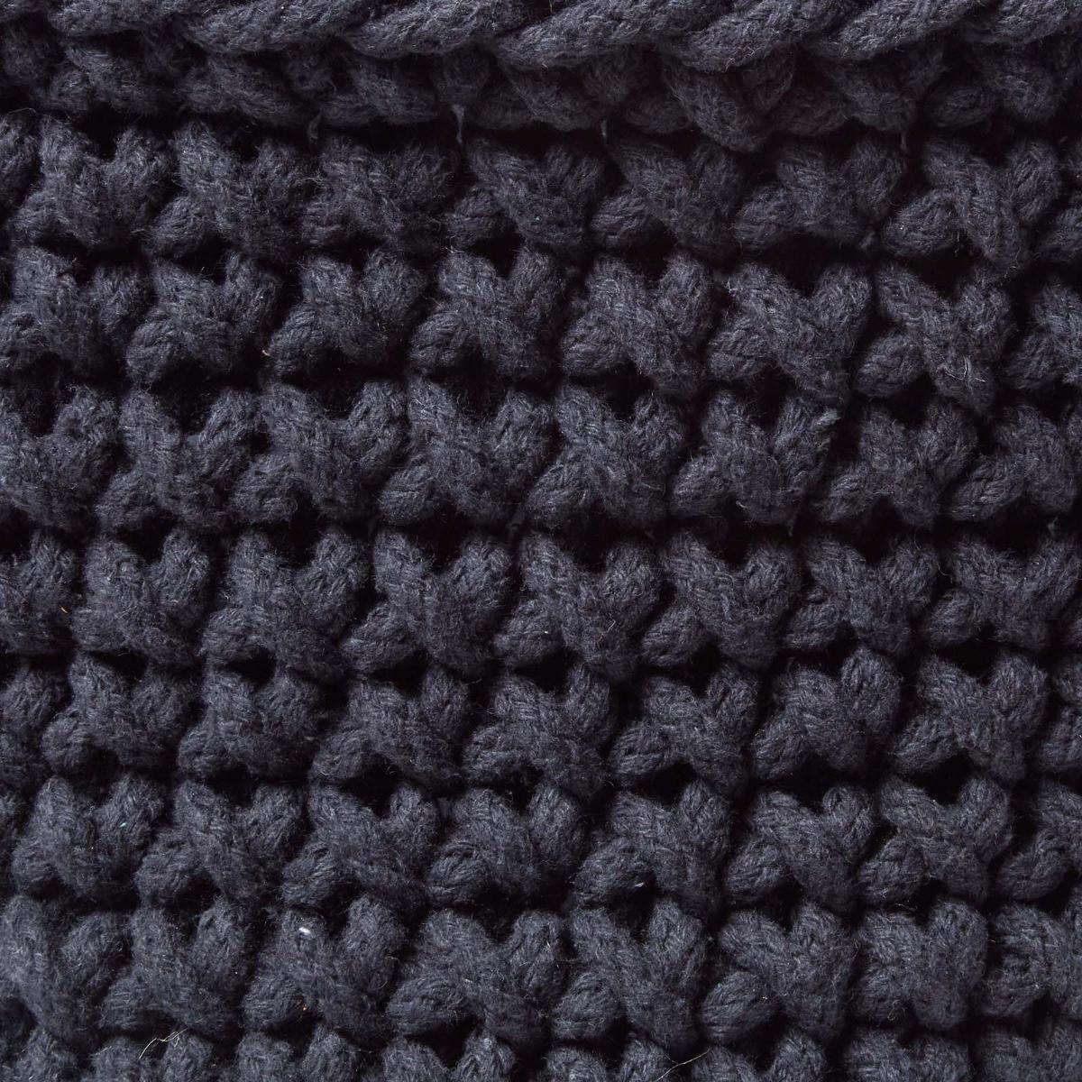 AUFBEWAHRUNGSKORB Baumwolle 37/21 cm - Schwarz, Textil (37/37/21cm) - Homescapes