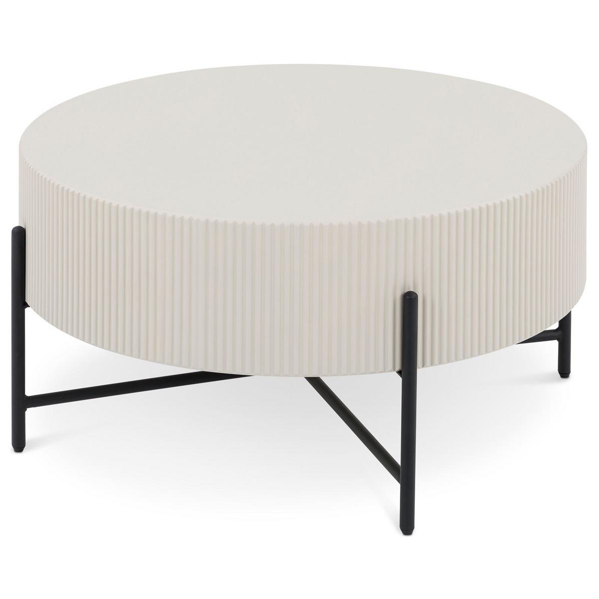 COUCHTISCH LOHA beige - Beige, Metall (80/80/40cm) - IDIMEX