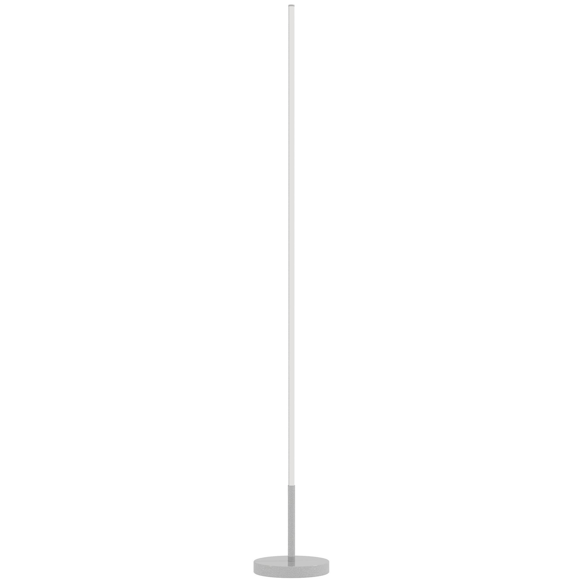 STEH-LAMPE Stahl Aluminium Silber - Silberfarben, Metall (20/20/150cm) - HOMCOM