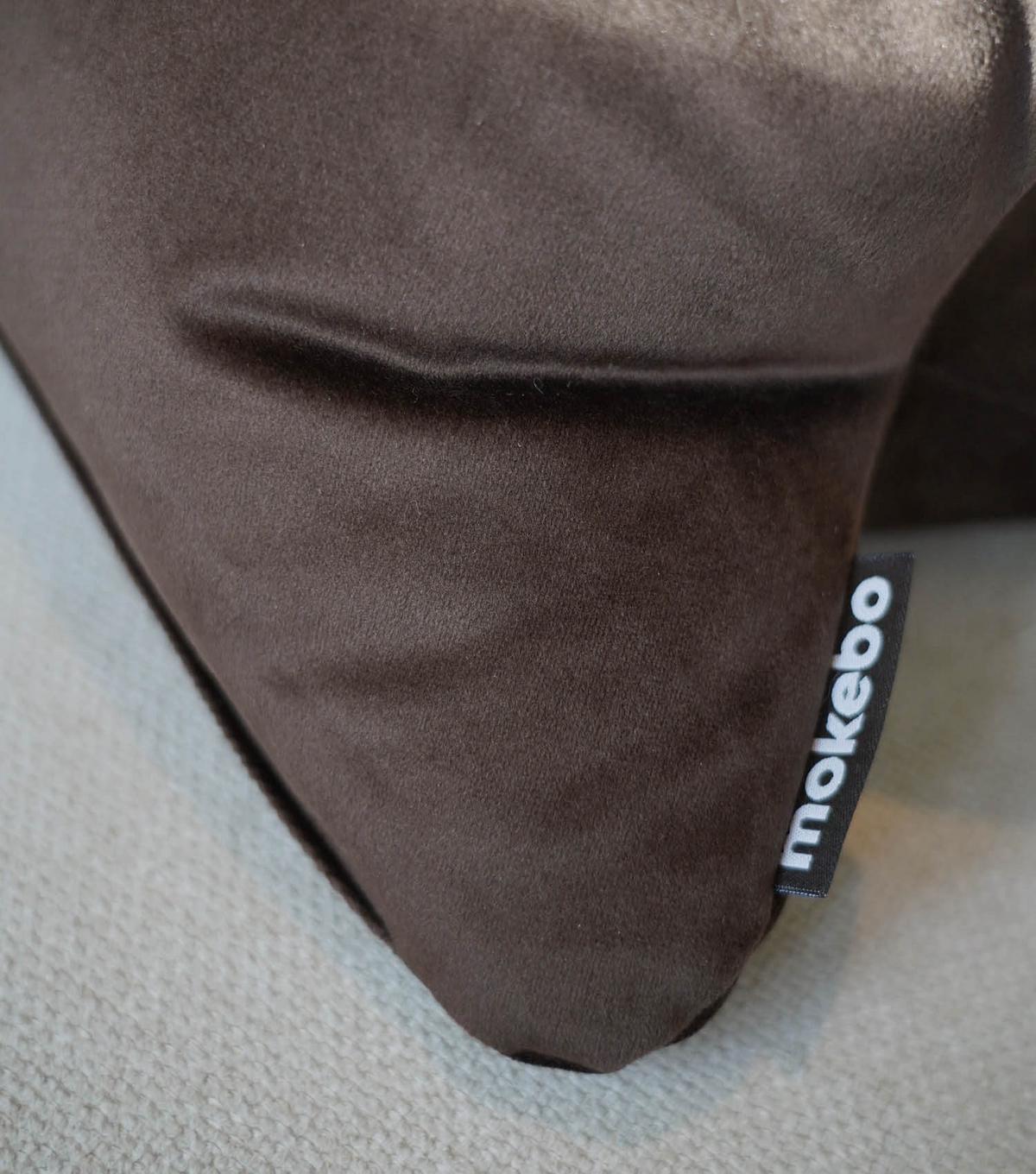 NACKENKISSEN Leseknochen Nook - Braun, Textil (42/22cm) - Mokebo