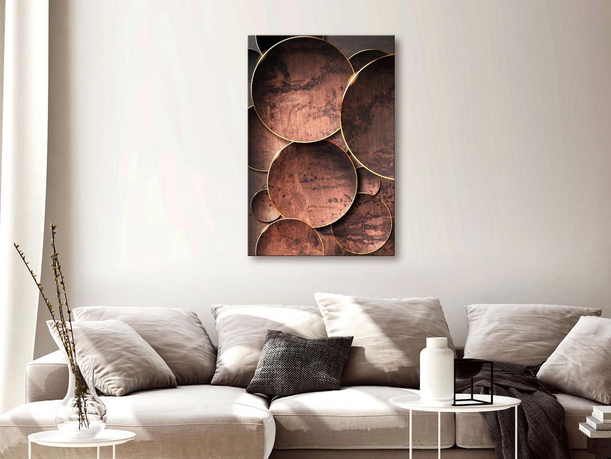 KUNSTDRUCK Kupfer 60/90 cm - Goldfarben/Kupferfarben, Textil (60/90cm) - KUNSTLOFT