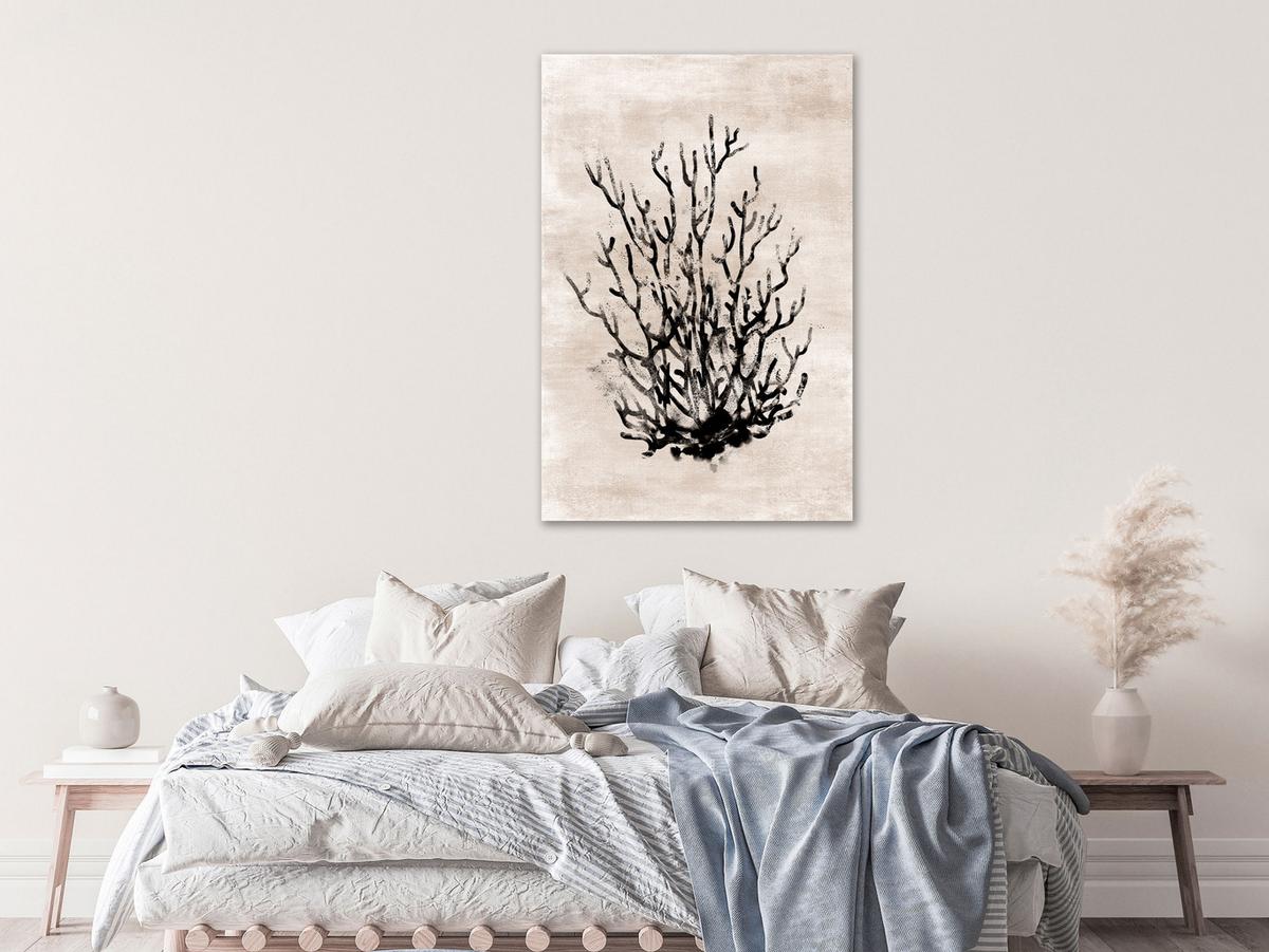 KUNSTDRUCK Schwarz 80/120 cm - Schwarz/Braun, Textil (80/120cm) - KUNSTLOFT
