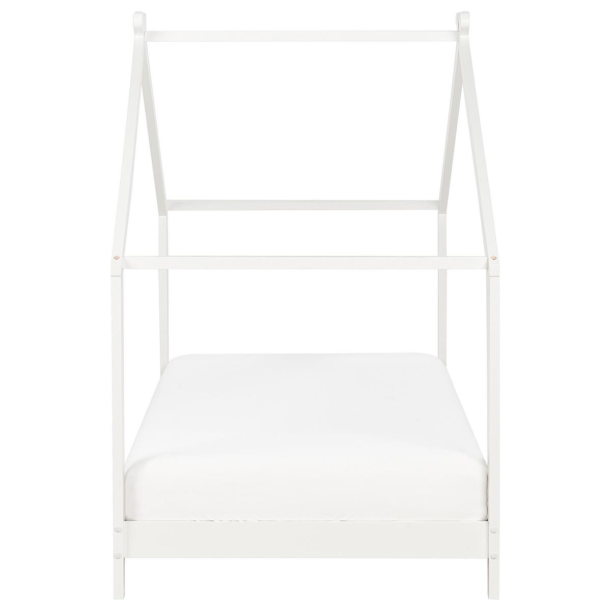 KINDER-HAUSBETT Weiß 90-200 cm Orlu - Weiß, Holz (90/200cm) - Beliani