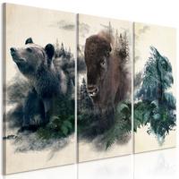 KUNSTDRUCK Braun 90/60 cm - Braun/Grün, Textil (90/60cm) - KUNSTLOFT