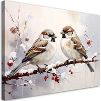 LEINWANDBILD Weihnachten 60x40cm - Grau, Textil (60/40cm) - Feeby