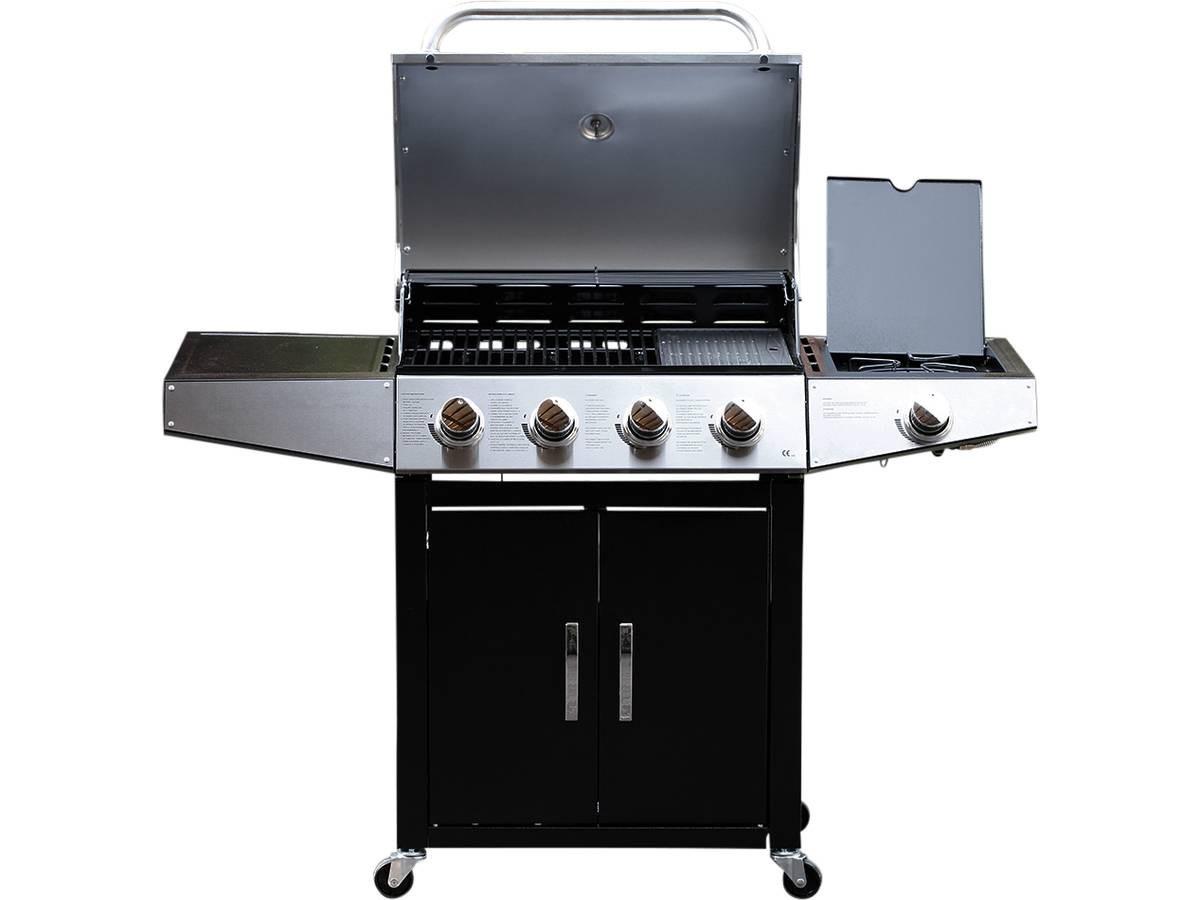 GASGRILL party 5 Silber - Grau, Metall (54/55/136cm) - Habitat Garten