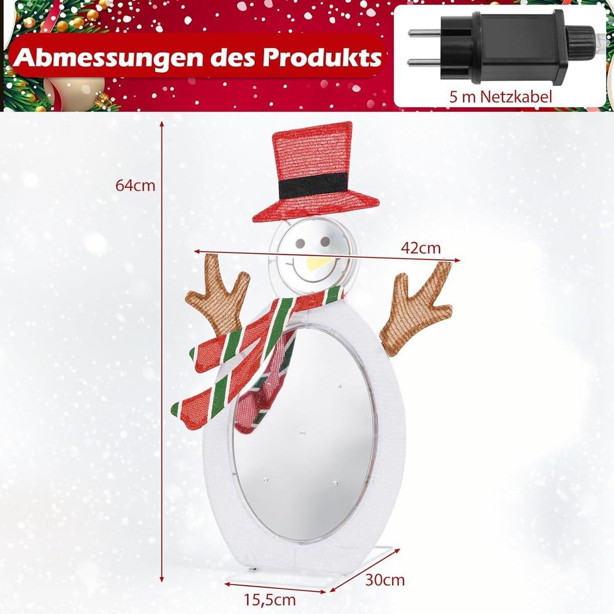 SCHNEEMANN 64cm Mehrfarbig - Multicolor, Metall (42/64/30cm) - COSTWAY