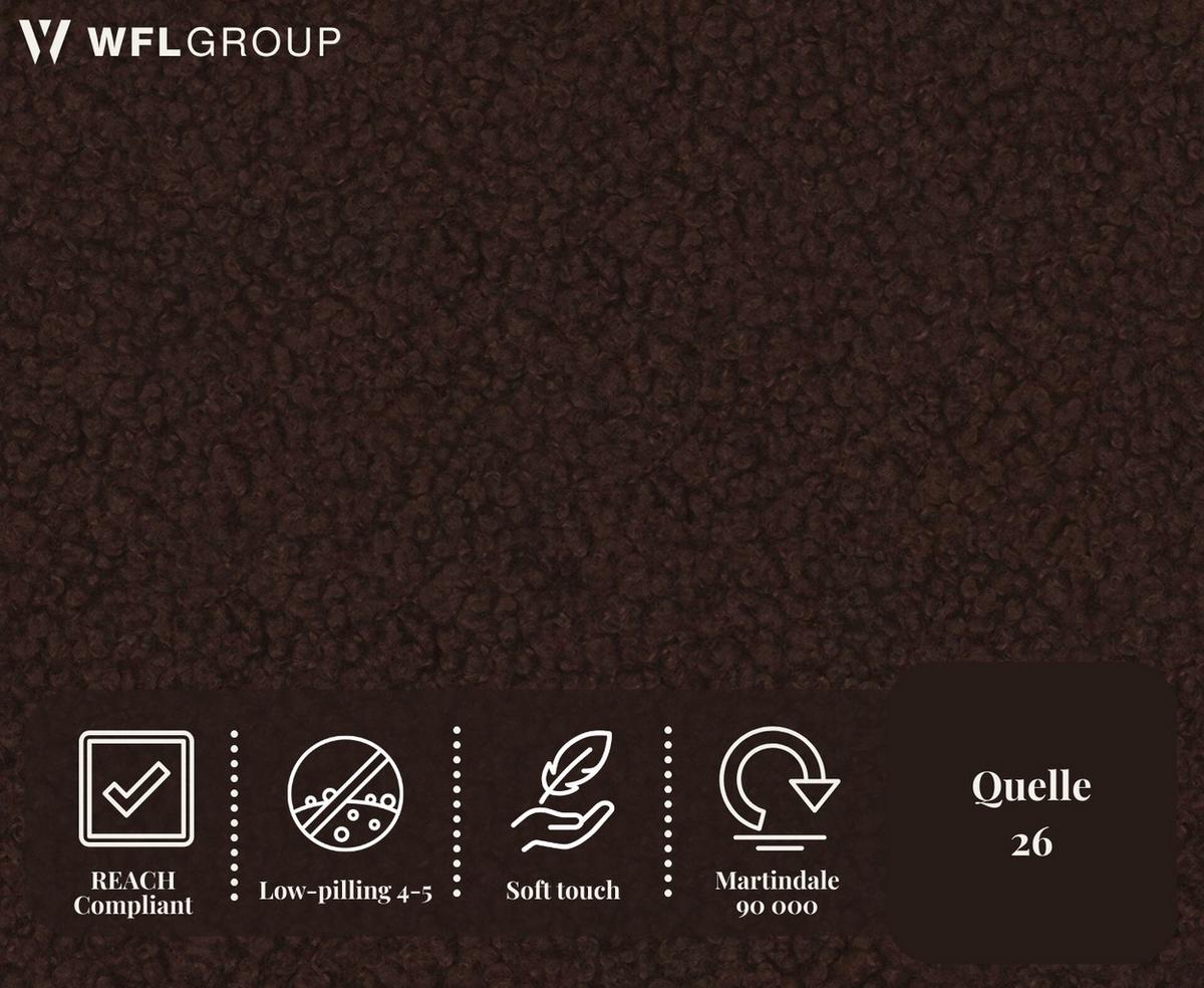 BOXBETT Allen mit Bettkasten, Boucle Braun 140x200 cm – inkl. H4 Taschenfederkern Matratze & Foam Topper - Schwarz/Braun, Textil/Metall (140/200cm) - WFL GROUP