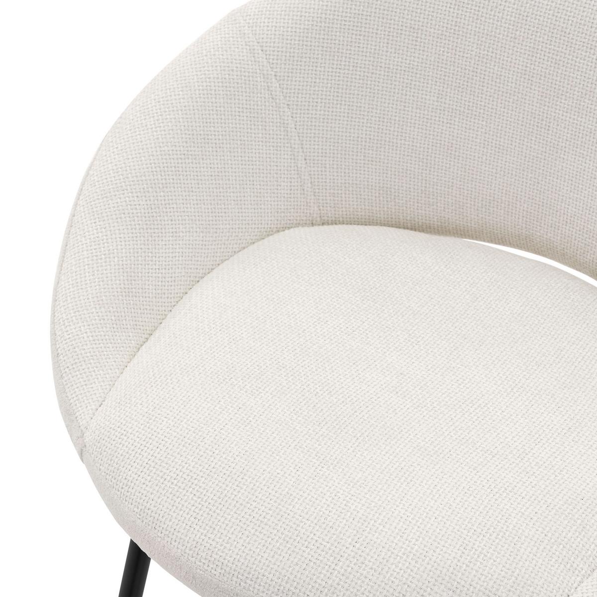 BARHOCKER 4er Set Beige mit Stoffbezug - Beige/Schwarz, Metall (56/94/50cm) - ML-DESIGN