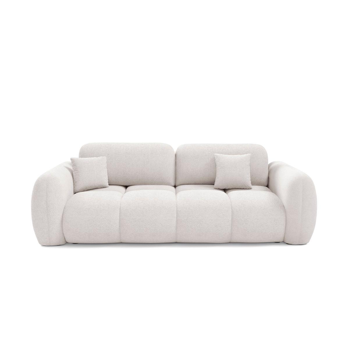 SOFA Livio 3 Sitzplätze Gebrochenes Weiß - Weiß, Holz (270/95/121cm) - Petits-meubles