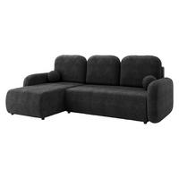 ECKSCHLAFSOFA Gizefa - Anthrazit/Schwarz, Holz/Kunststoff (233/147cm) - MIRJAN24