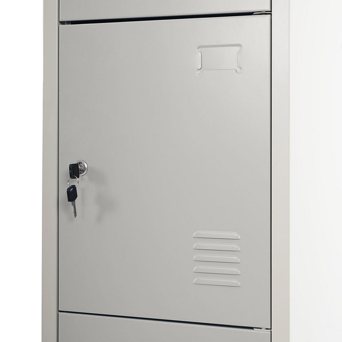 SCHLIESSFACH Grau - Grau, Metall (38/180/45cm) - MCW