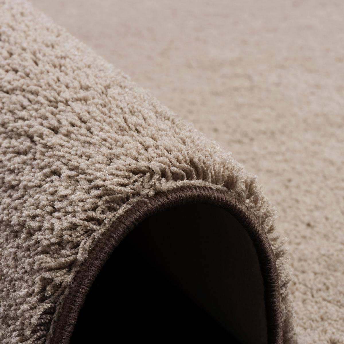 HOCHFLOR SHAGGY LÄUFER TEPPICH PALACE - Taupe, Textil (80/160cm) - Snapstyle
