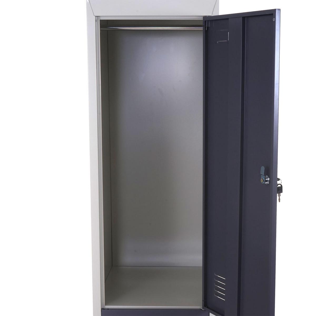 SCHLIESSFACH Grau - Grau, Metall (38/185/45cm) - MCW