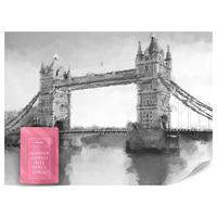 FOTOTAPETE für Wohnzimmer Tower Bridge Vintage Stil 500x350 - Schwarz/Grau, Papier (500/350cm) - Muralo