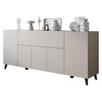SIDEBOARD Phuket 180 - Kaschmir/Schwarz, Holzwerkstoff/Kunststoff (180/76/38cm) - MIRJAN24
