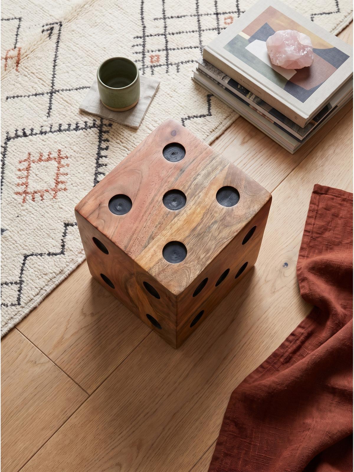 SITZHOCKER SINTRA, Mango Massivholz, 41 x 41 x 41 cm - Braun, Holz (41/41/41cm) - KADIMA DESIGN
