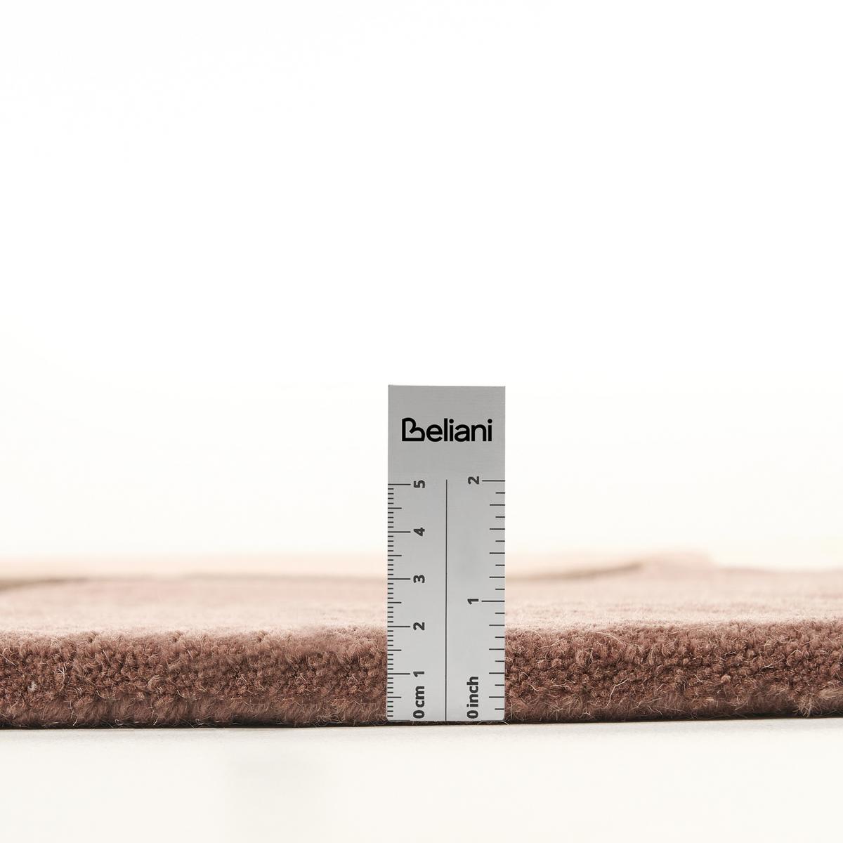 TEPPICH Braun 140 cm Wolle Sinjuwi - Braun, Textil (140/140cm) - Beliani