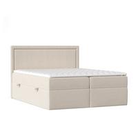 BOXBETT Jodan 120/200 cm Hellbeige im Baloo Stoff - Sandfarben/Schwarz, Holz/Holzwerkstoff (120/200cm) - AltaBeds